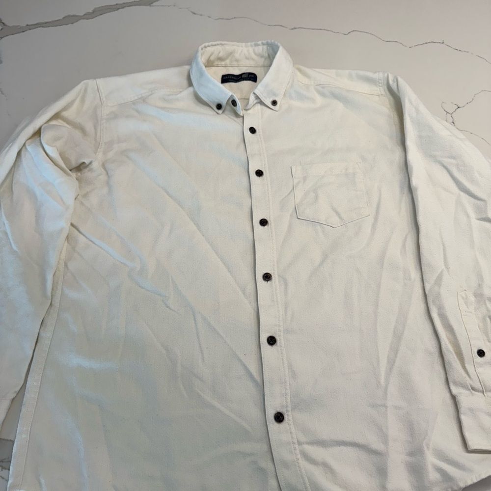 Men's White Button-Up Shirt